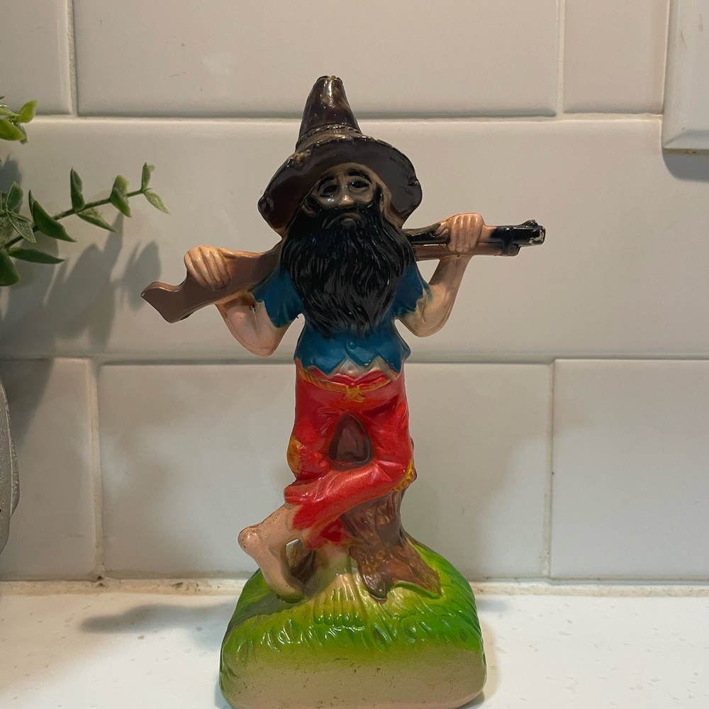 Vintage Hillbilly Figurine with Rifle—Made in Hong Kong